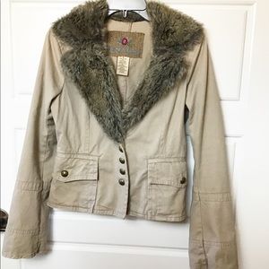 B. B. Dakota Faux Fur Moto Jacket. Size M